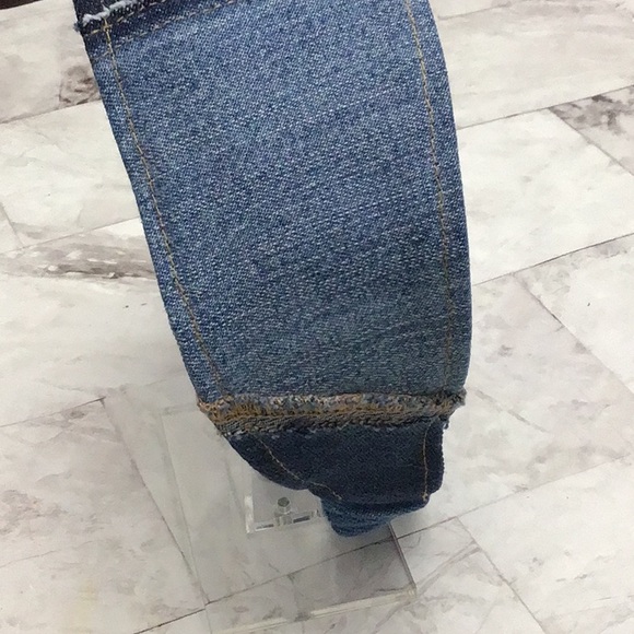 Denim reversible headband, patchwork jeans headband - Picture 2 of 9